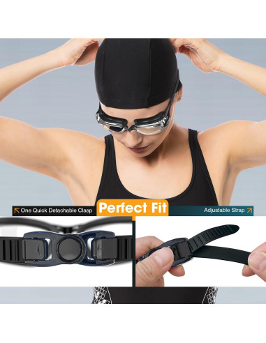 Gafas de Natación Braylin 2-Pack Antivaho Sin Fugas