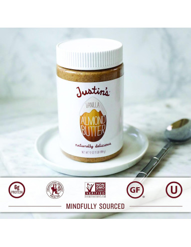 Mantequilla de Almendra de Vainilla Justin's 450g Sin Gluten