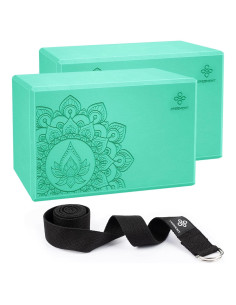 Bloques de Yoga Overmont 2 Piezas EVA Antideslizante 23x15x8cm