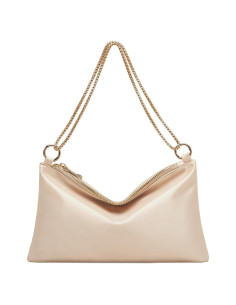 Bolso de mano de satén para mujer Oscaurt beige 26.7x15 cm