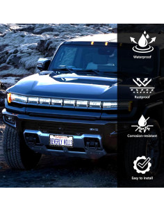 Paquete de 2 Marcos de Placa de Licencia Brillantes MotorFi 2