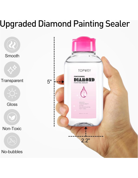 Sellador de Pintura de Diamante Topwey 125 ML - Adhesivo No Tóxico