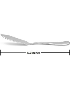 Juego de 2 Cuchillos de Mantequilla ERCRYSTO Acero Inoxidable 14.5cm 2