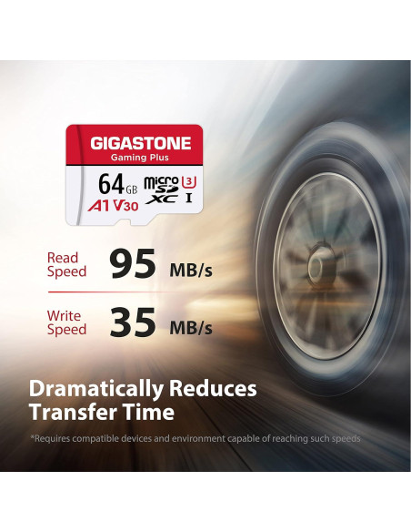 GIGASTONE 64GB Tarjeta Micro SD 2-Pack UHS-I U3 V30 4K