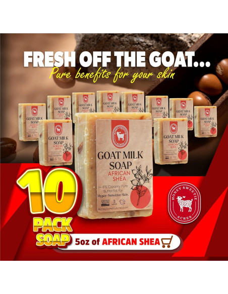 Jabón de Leche de Cabra Africana Shea Honey Sweetie Acres 5 oz