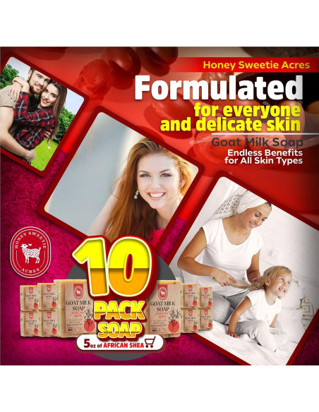 Jabón de Leche de Cabra Africana Shea Honey Sweetie Acres 5 oz