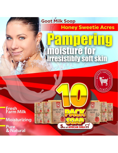 Jabón de Leche de Cabra Africana Shea Honey Sweetie Acres 5 oz