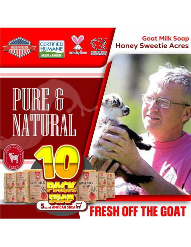 Jabón de Leche de Cabra Africana Shea Honey Sweetie Acres 5 oz