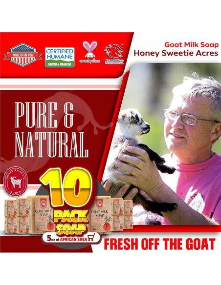 Jabón de Leche de Cabra Africana Shea Honey Sweetie Acres 5 oz