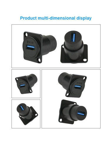 Conector Passthrough USB 3.0 Toronce Tipo D para Panel