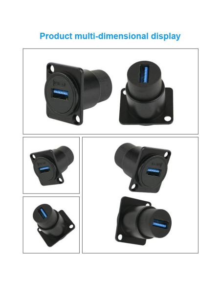 Conector Passthrough USB 3.0 Toronce Tipo D para Panel