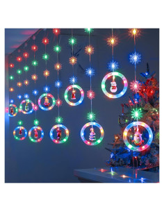 Luces de Ventana de Navidad BLOOMWIN 120 LED RGB 3M Decoración