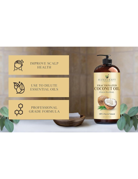 Aceite de Coco Fraccionado Handcraft Blends 473 ml - 100% Puro