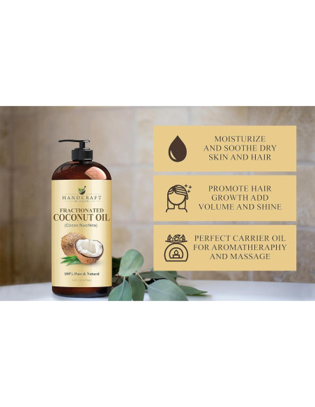 Aceite de Coco Fraccionado Handcraft Blends 473 ml - 100% Puro