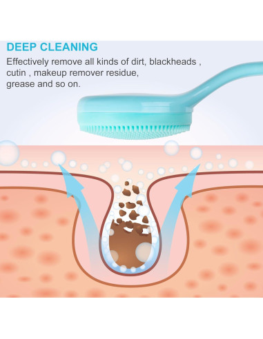 Paquete de 2 Cepillos Faciales de Silicona HINZIC - Azul