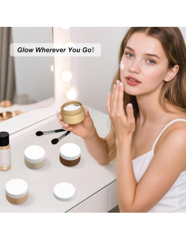 Contenedores de Viaje FEEJOY 1.5 oz Silicona A prueba de Fugas