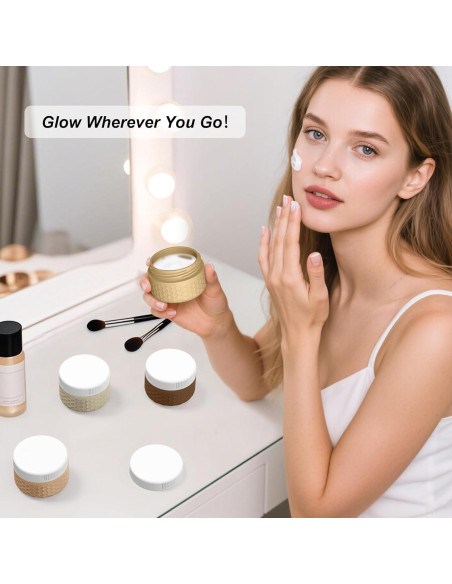 Contenedores de Viaje FEEJOY 1.5 oz Silicona A prueba de Fugas