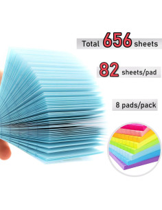 Notas Adhesivas Coloridas Vanpad 7.6x7.6 cm 8 Pads 82 Hojas 2