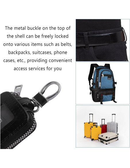 Funda Universal para Llave de Auto Turcee de Cuero PU - Negro