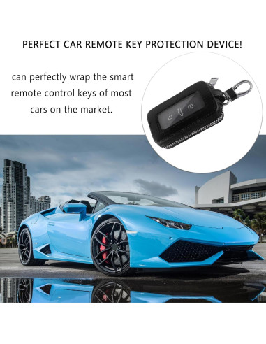 Funda Universal para Llave de Auto Turcee de Cuero PU - Negro