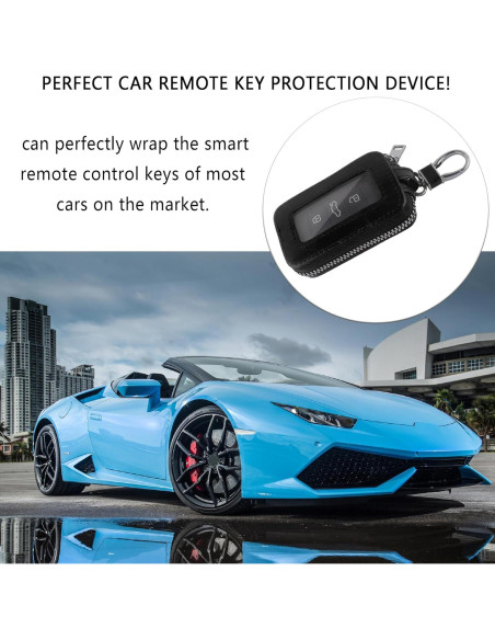 Funda Universal para Llave de Auto Turcee de Cuero PU - Negro