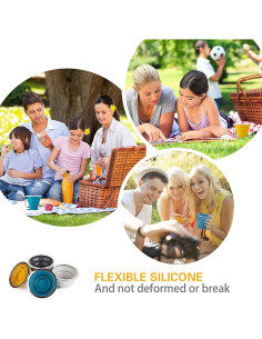Taza Plegable de Silicona IYYI para Viaje 240ml con Tapa 2