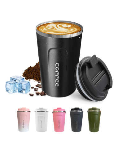 Taza de viaje SPLMIFA 380ml acero inoxidable a prueba de fugas