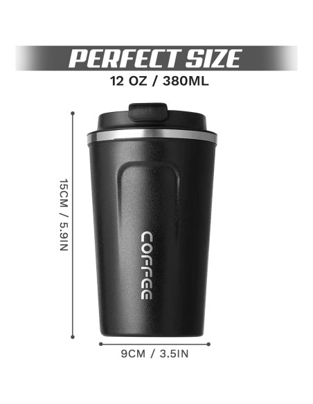 Taza de viaje SPLMIFA 380ml acero inoxidable a prueba de fugas Taza de viaje SPLMIFA 380ml acero inoxidable a prueba de fugas