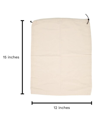Bolsas de Almacenamiento de Algodón Orgánico - 3 Pequeñas 38.1x30.5cm