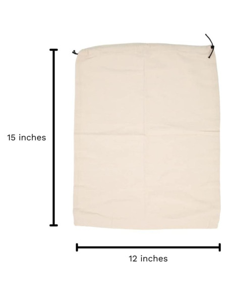 Bolsas de Almacenamiento de Algodón Orgánico - 3 Pequeñas 38.1x30.5cm