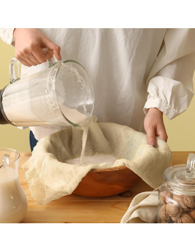 Tela de Queso Reutilizable Peryiter 40 Pcs Algodón 50.8x50.8 cm