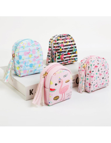 4 Mini Bolsas Cosméticas de Cuero PU AIBFRID para Mujeres