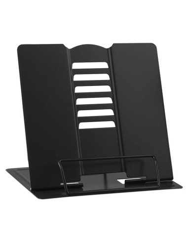 Soporte de Libro MSDADA Ajustable de Metal Negro 15x15.5cm