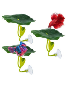 Juego de 3 hamacas de hoja para pez betta - Decoración acuarios