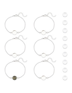 Kits de Pulsera UNICRAFTALE 12 Piezas Acero Inoxidable 12mm