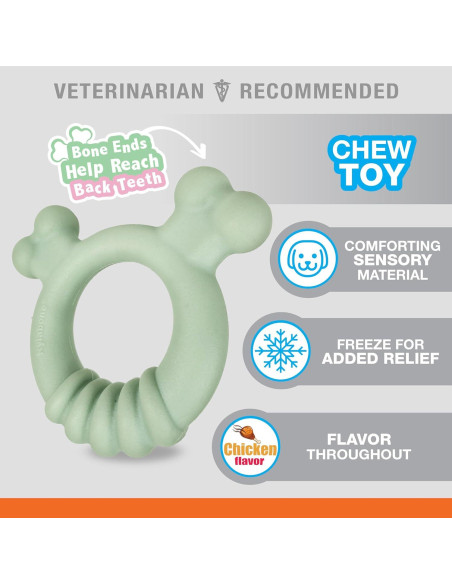 Anillo de Masticar para Cachorros Nylabone Sabor Pollo 15.2cm