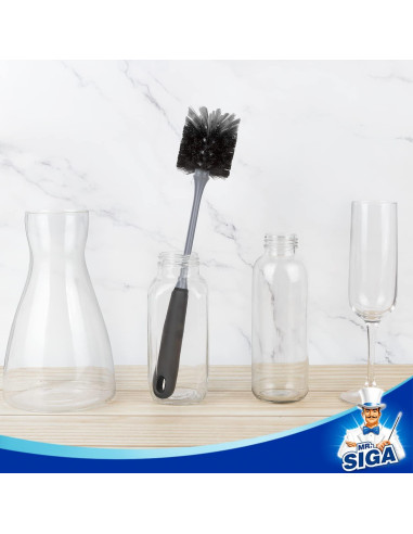 Cepillo para Botellas MR.SIGA, Mango Largo 32.8 cm, Paquete de 2
