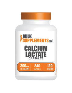 Cápsulas de Lactato de Calcio BulkSupplements 200mg - 240 Unidades