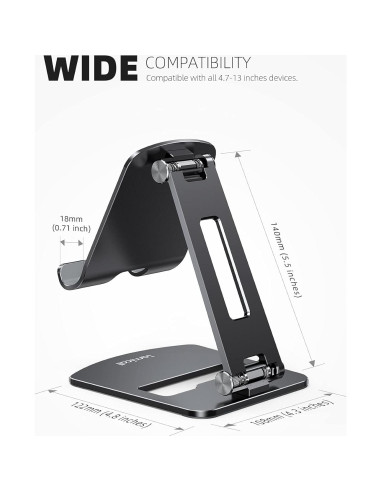 Soporte Plegable Lamicall para Tabletas 4-13" Negro