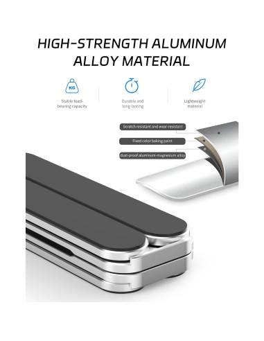 Soporte Plegable para Laptop Junfire, Aluminio, 6 Niveles, 39.6 cm