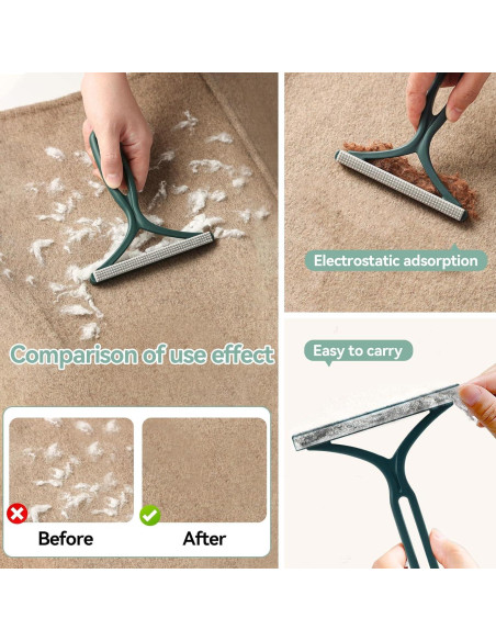 Set Quitapelos para Mascotas 4 Piezas Yunlnny - Guante y Cepillos