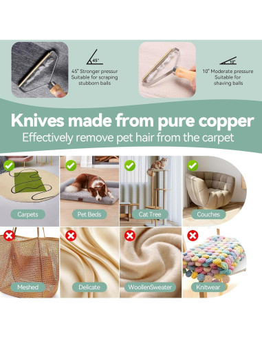 Set Quitapelos para Mascotas 4 Piezas Yunlnny - Guante y Cepillos