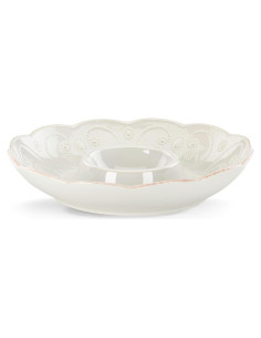 Bandeja para Chips y Salsa Lenox French Perle Blanca 30.48 cm
