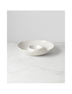 Bandeja para Chips y Salsa Lenox French Perle Blanca 30.48 cm 2
