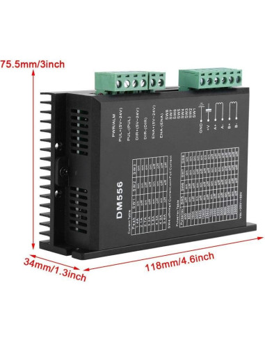Controlador de Motor Paso a Paso Digital Zeelo DM556 20-50V 5.6A