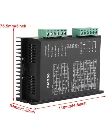 Controlador de Motor Paso a Paso Digital Zeelo DM556 20-50V 5.6A