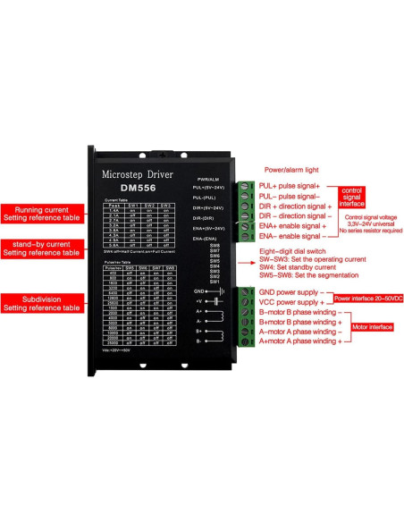 Controlador de Motor Paso a Paso Digital Zeelo DM556 20-50V 5.6A