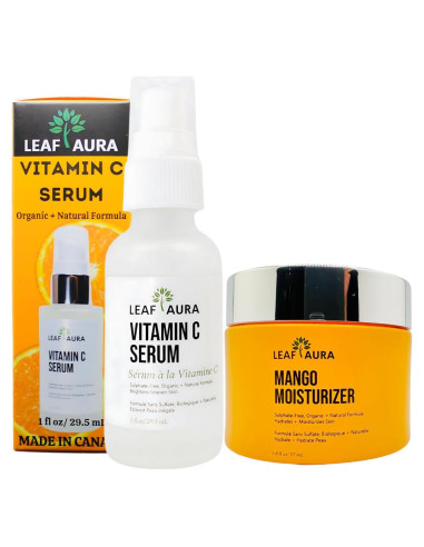 Combo Cuidado de Piel Leaf Aura Naturals - Limpiador, Suero y Hidratante