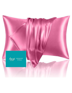 Funda de Almohada de Seda Morera Queen Hyzsj Rojo Baya 1000 Hilos