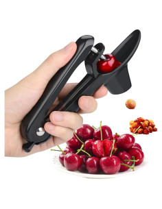 Deshuesador de Cerezas Fopudy Negro, Acero Inoxidable, Apto Lavavajillas
